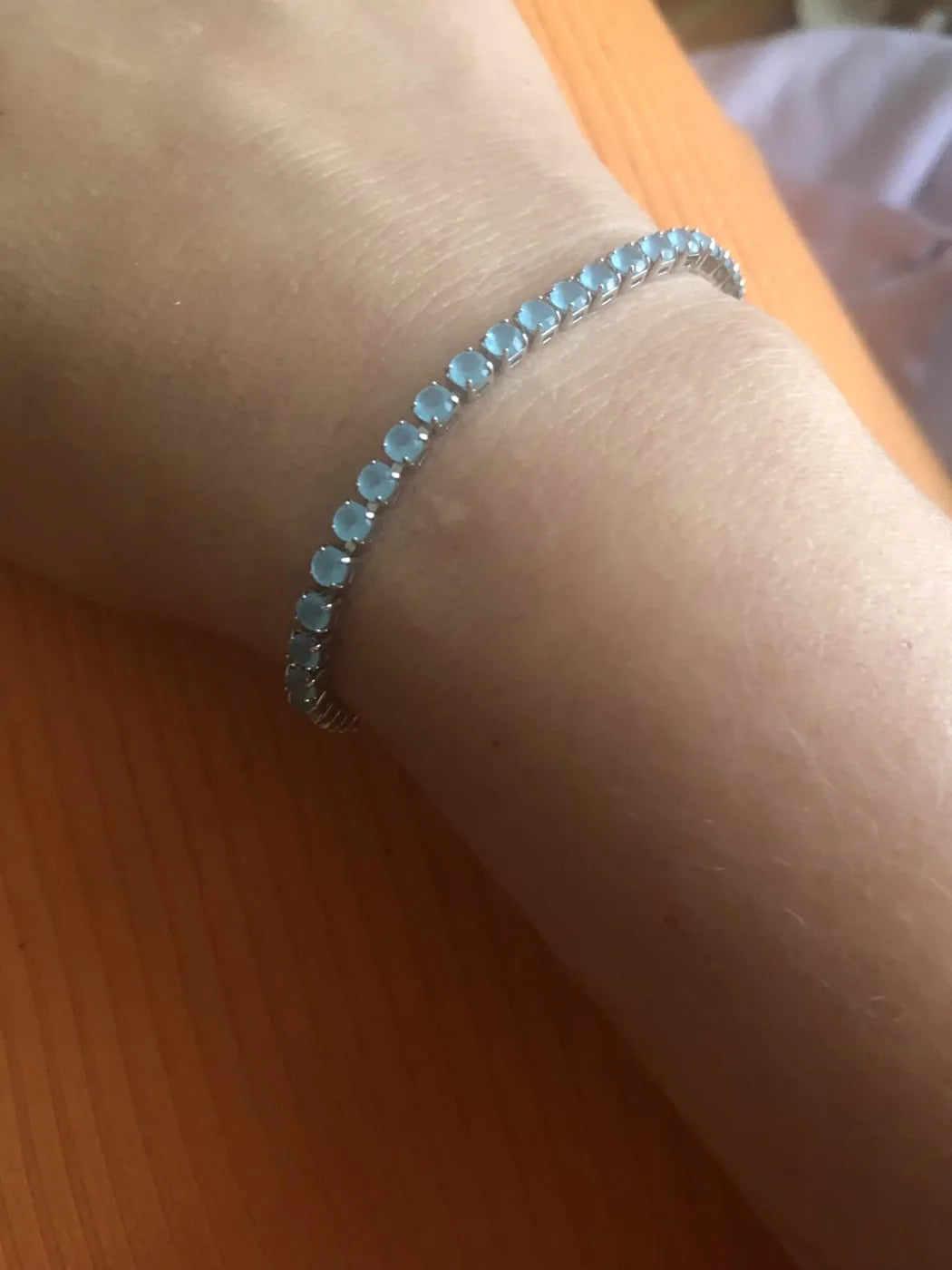 Customer photo 3 of Blue CZ Tennis Bracelet