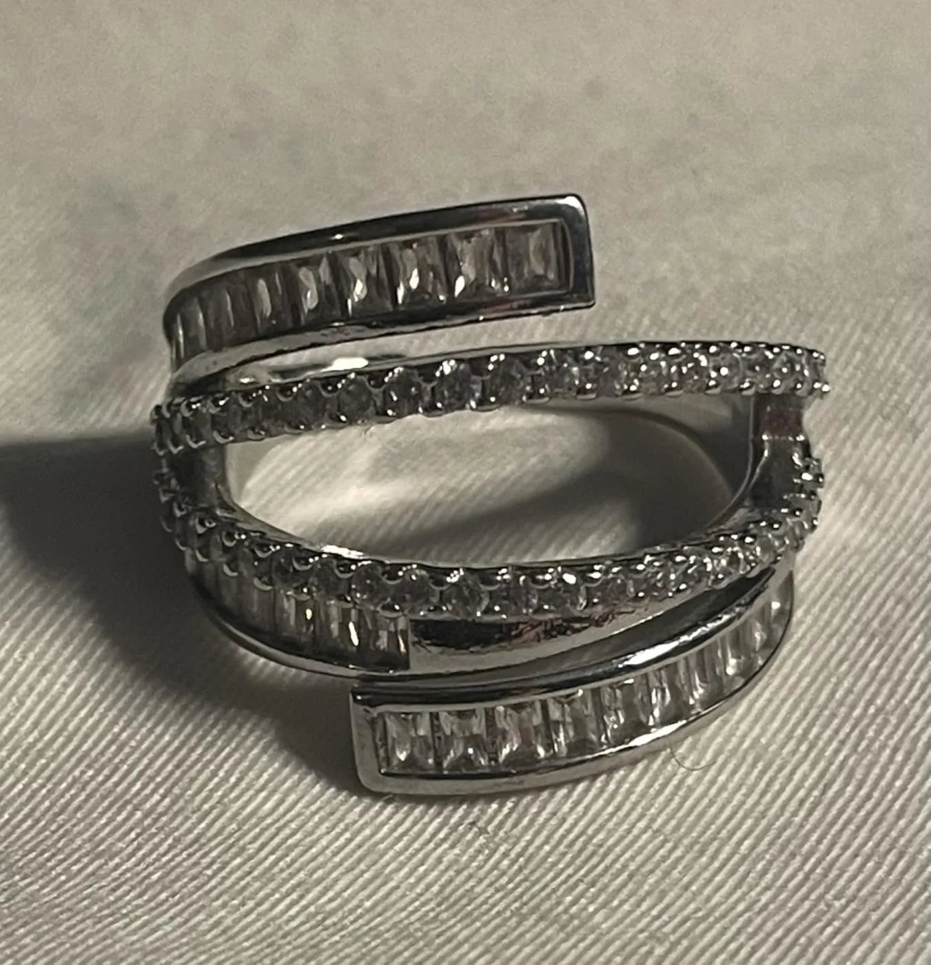 Customer photo 2 of Silver Multi-Layer CZ Ring