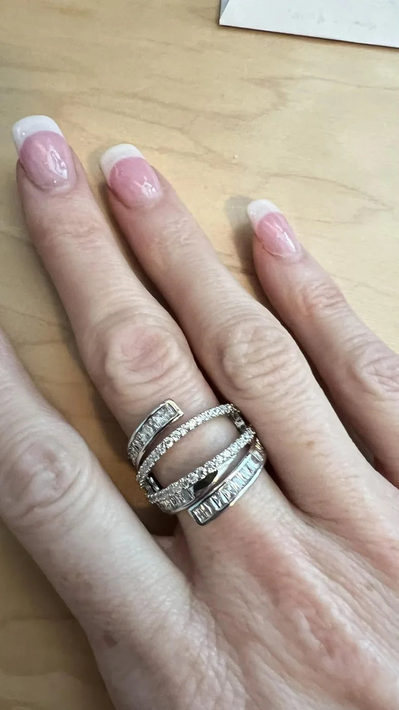 Customer photo 3 of Silver Multi-Layer CZ Ring