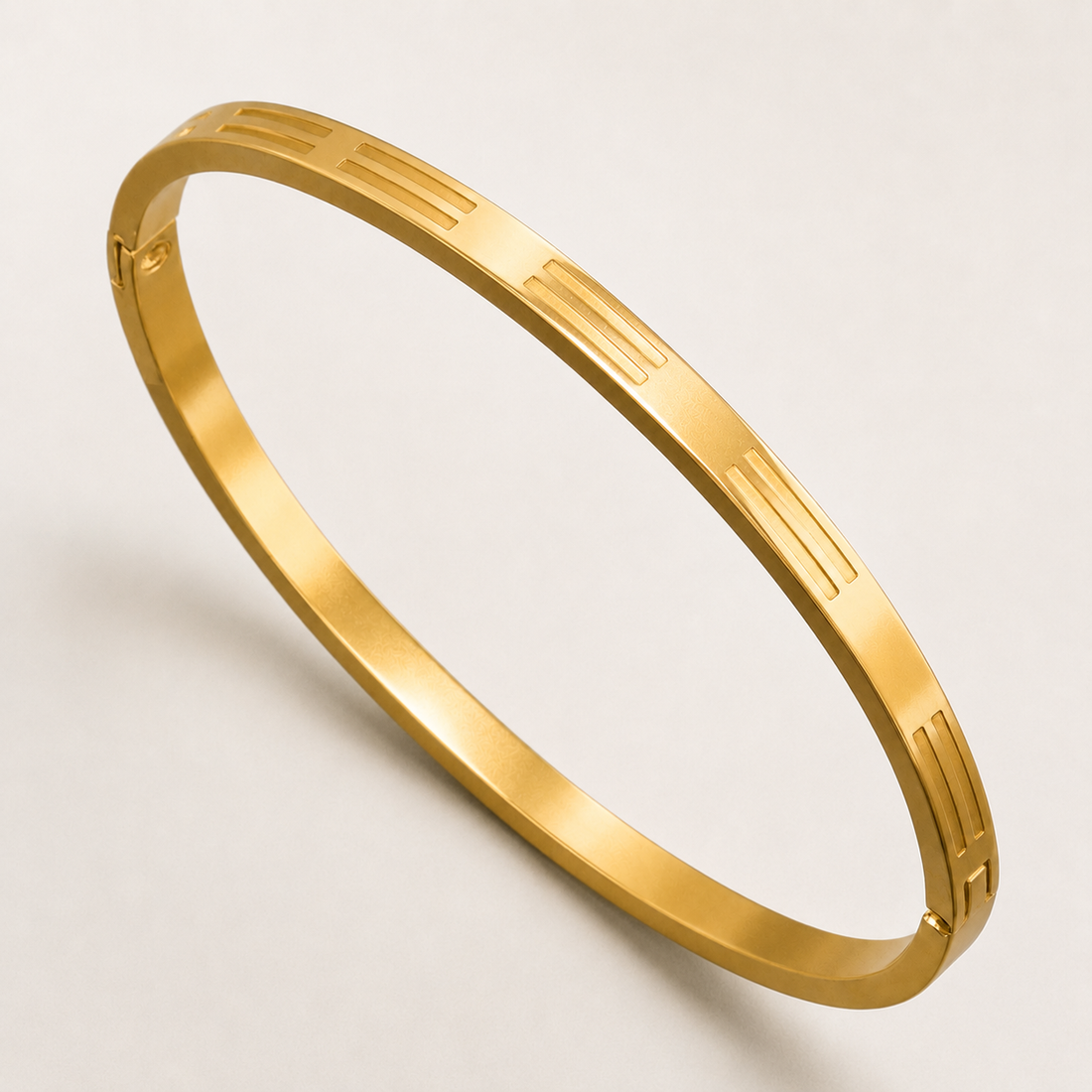 Gold Engraved Friendship Bangle