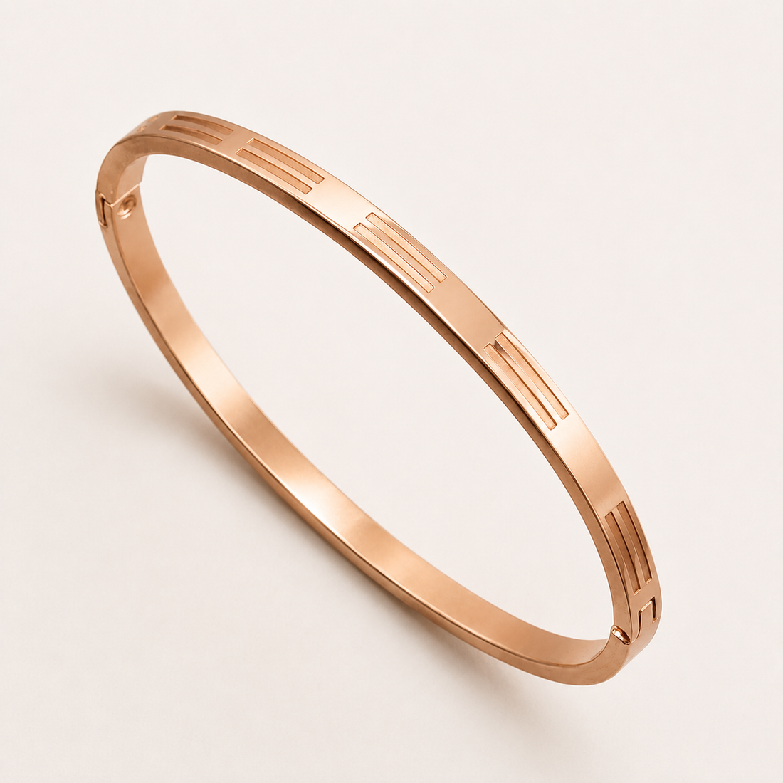 Rose Gold Engraved Friendship Bangle