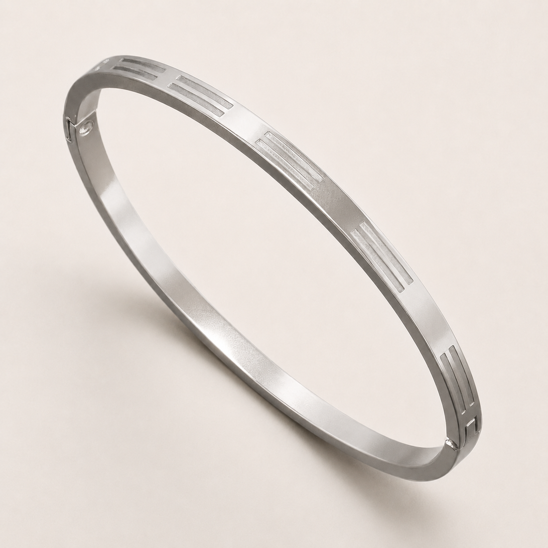 Silver Engraved Friendship Bangle