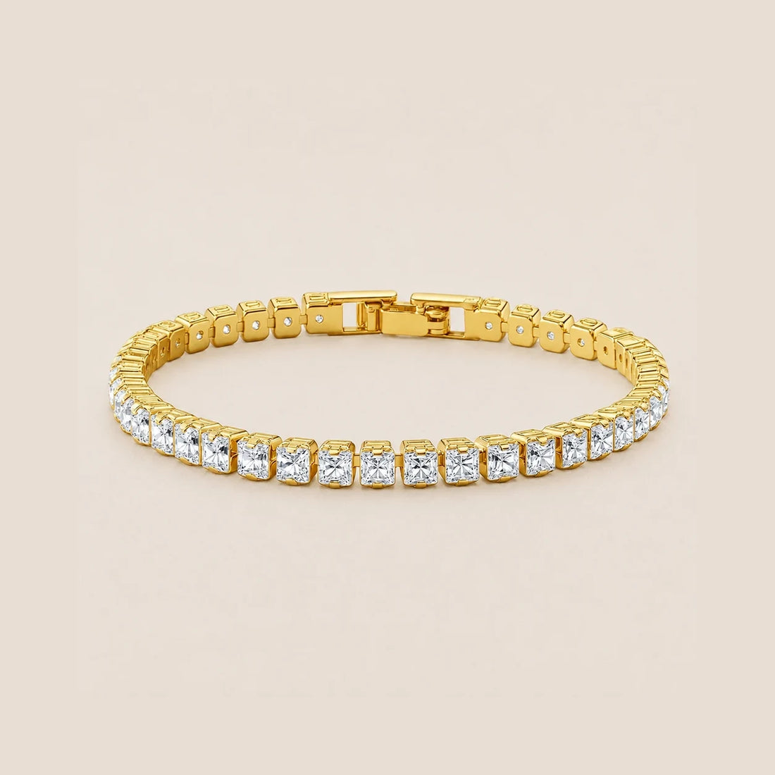 Gold CZ Tennis Bracelet