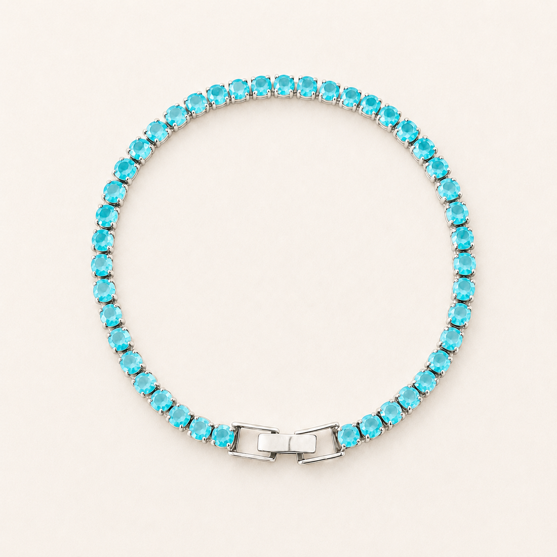 Blue CZ Tennis Bracelet