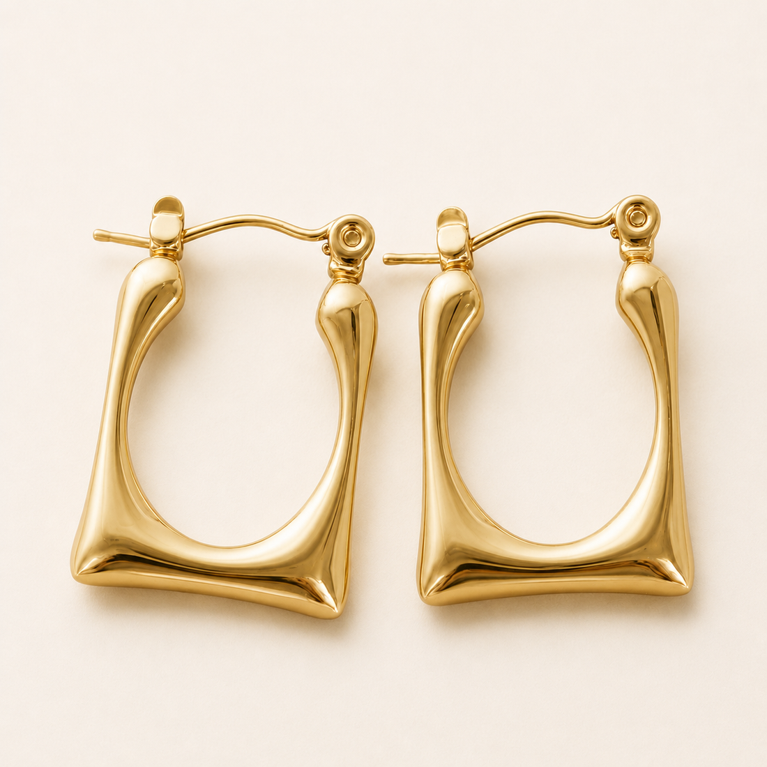 Geometric Square Hoop Earrings
