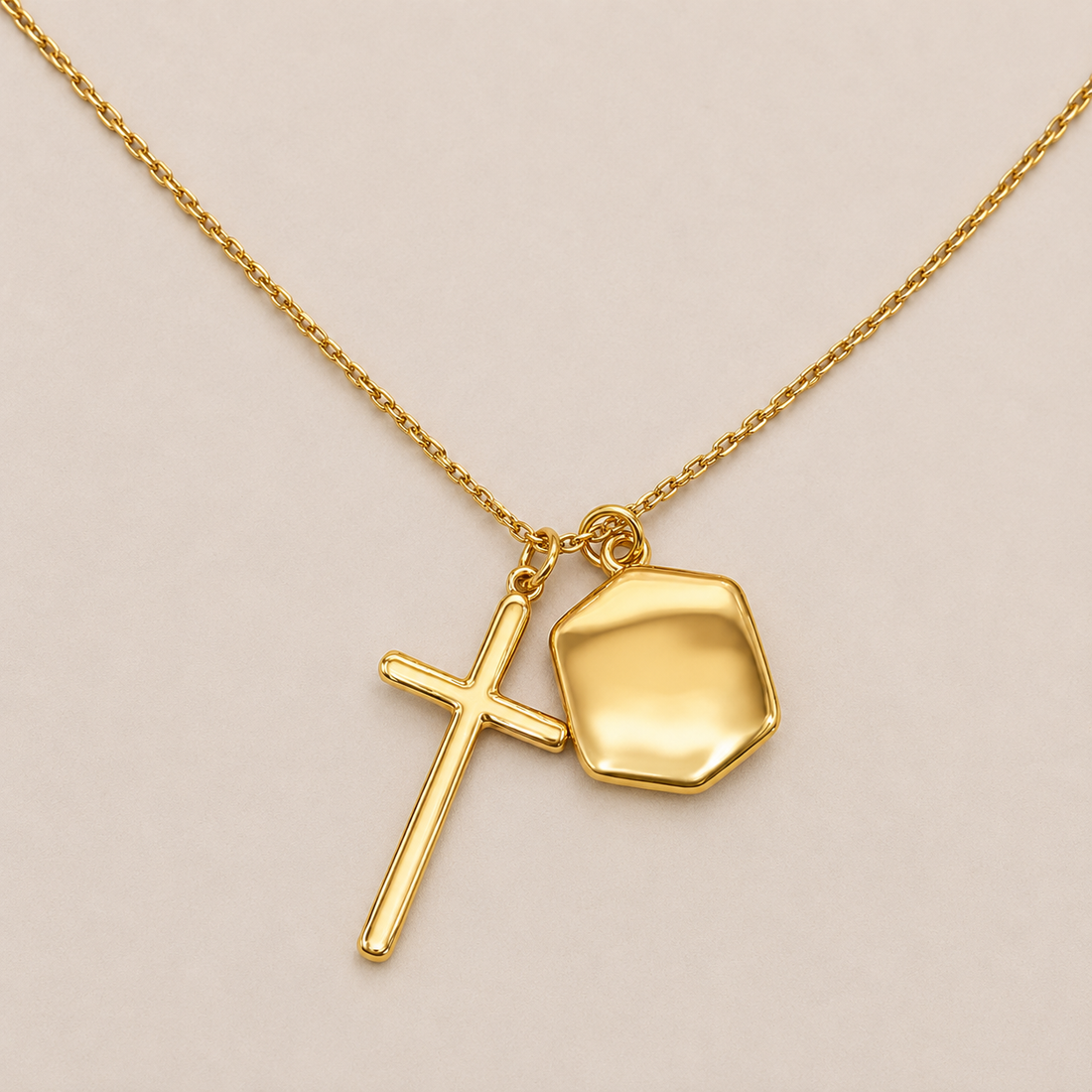 Layered Cross Pendant Necklace