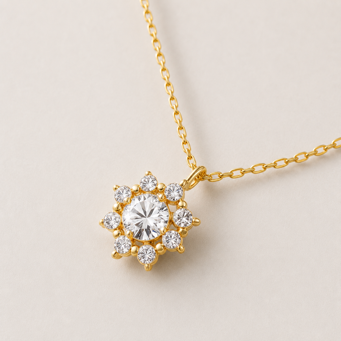 S925 Sunflower Pendant Necklace