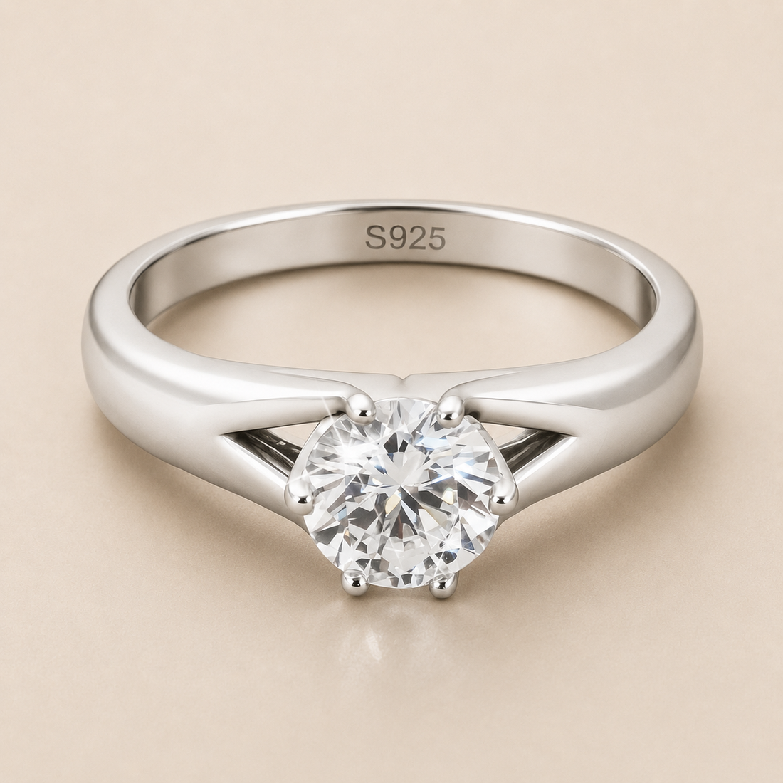 Classic CZ Solitaire Ring