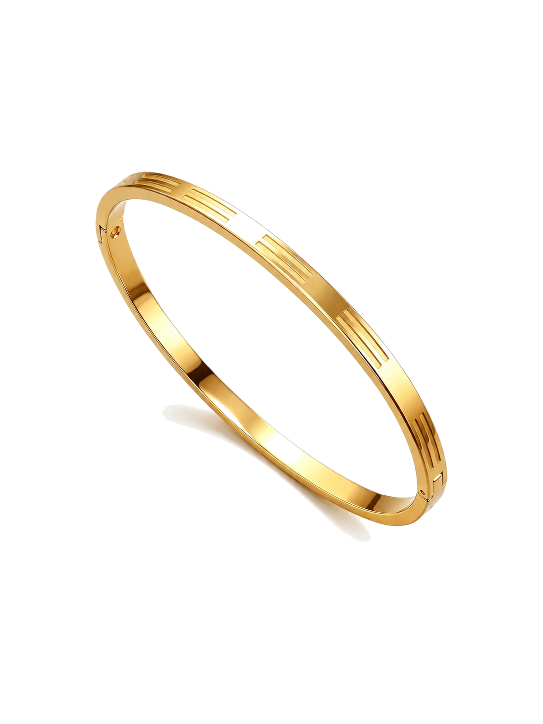 Double Line Stainless Cuff - Gold