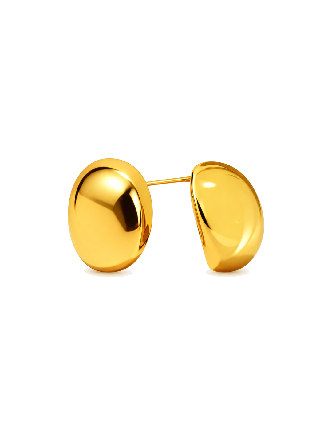 Gold Bead Stud Earrings - Gold