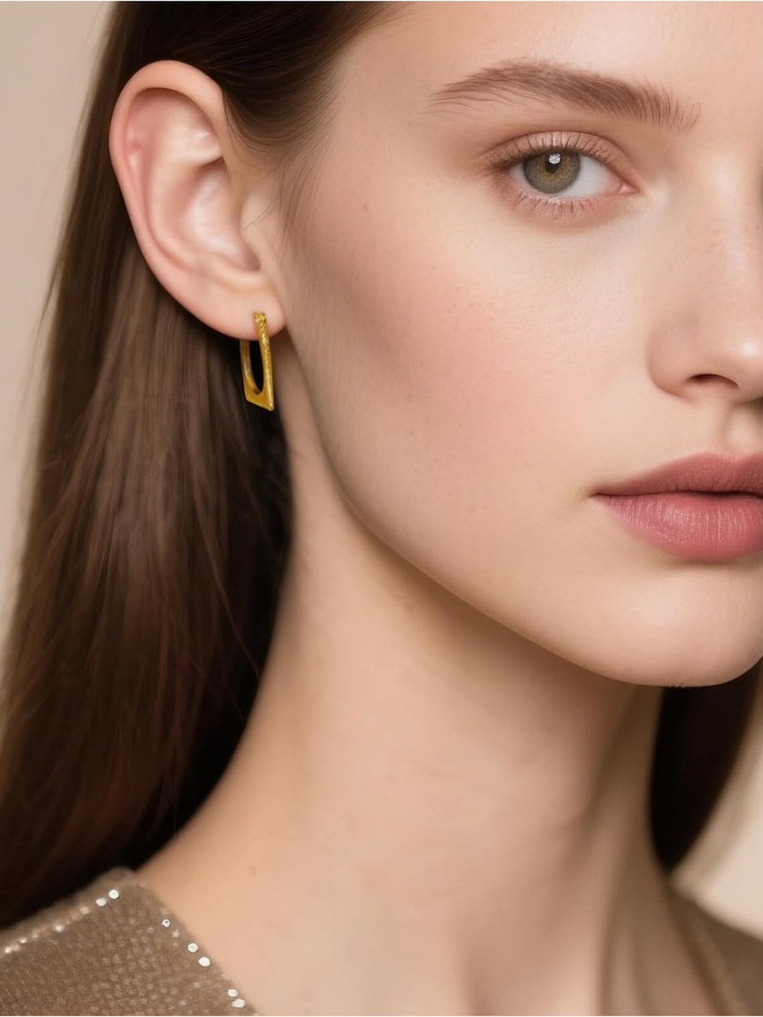 Round Square Statement Earrings