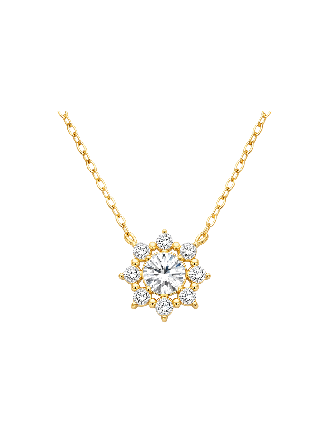Sunburst Zircon Necklace