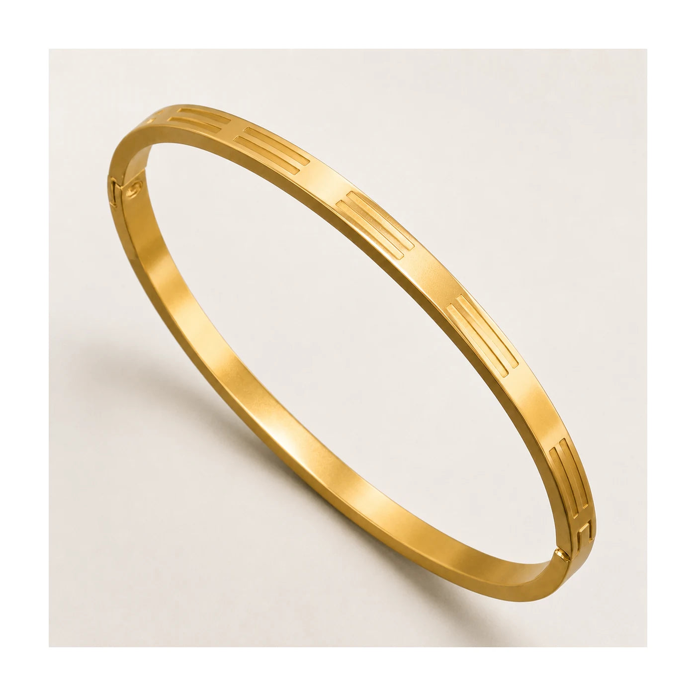Gold Engraved Friendship Bangle