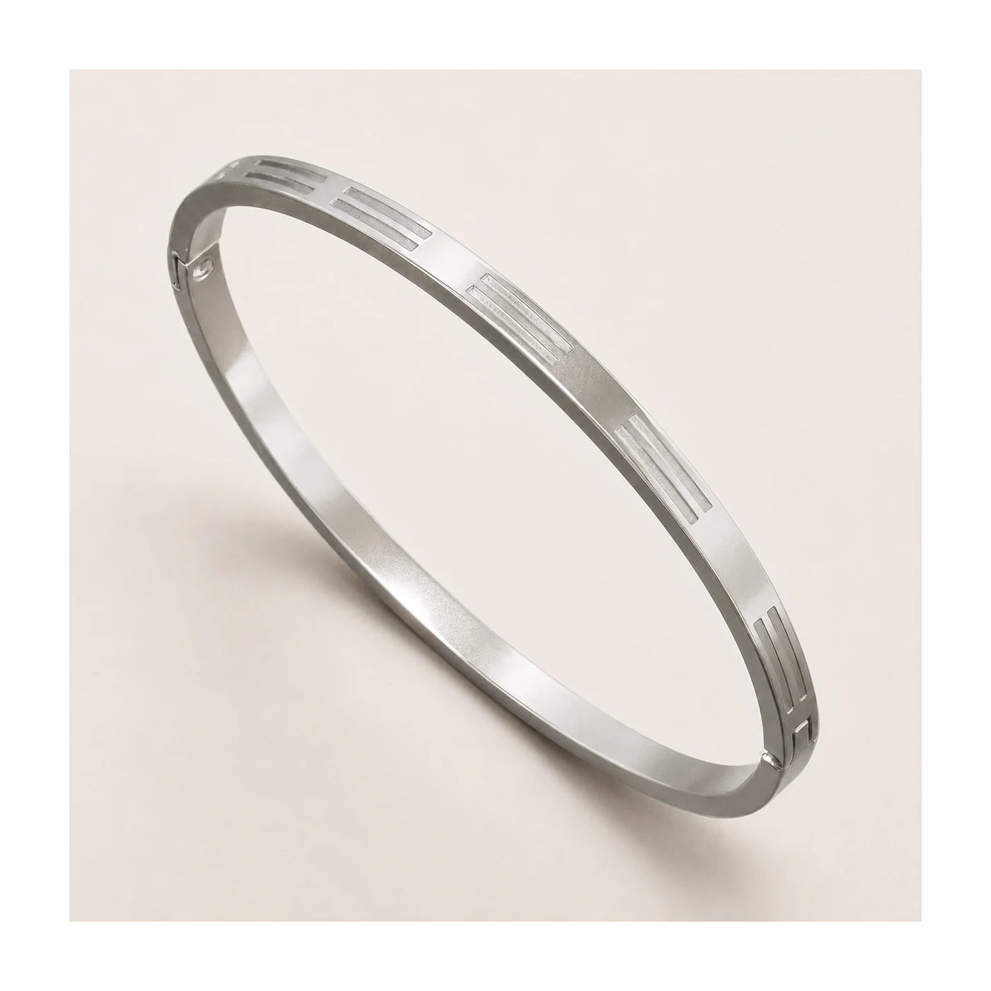 Silver Engraved Friendship Bangle
