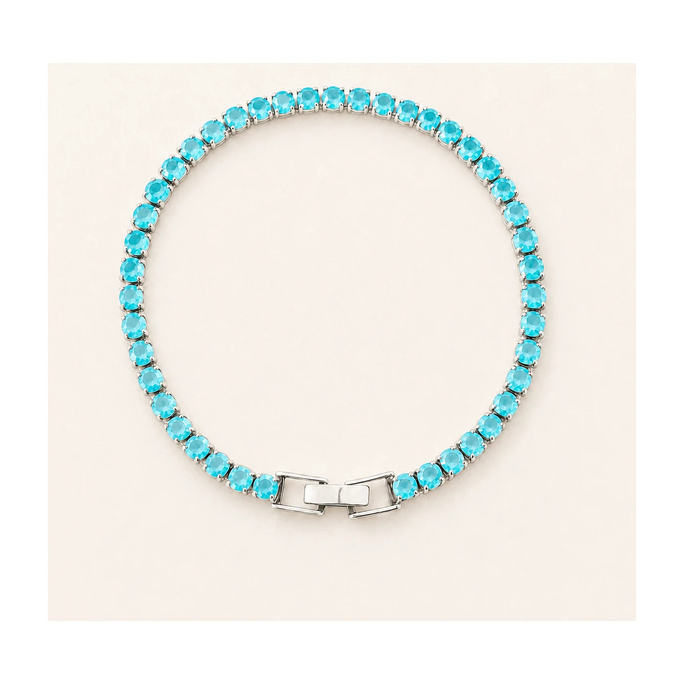 Blue CZ Tennis Bracelet
