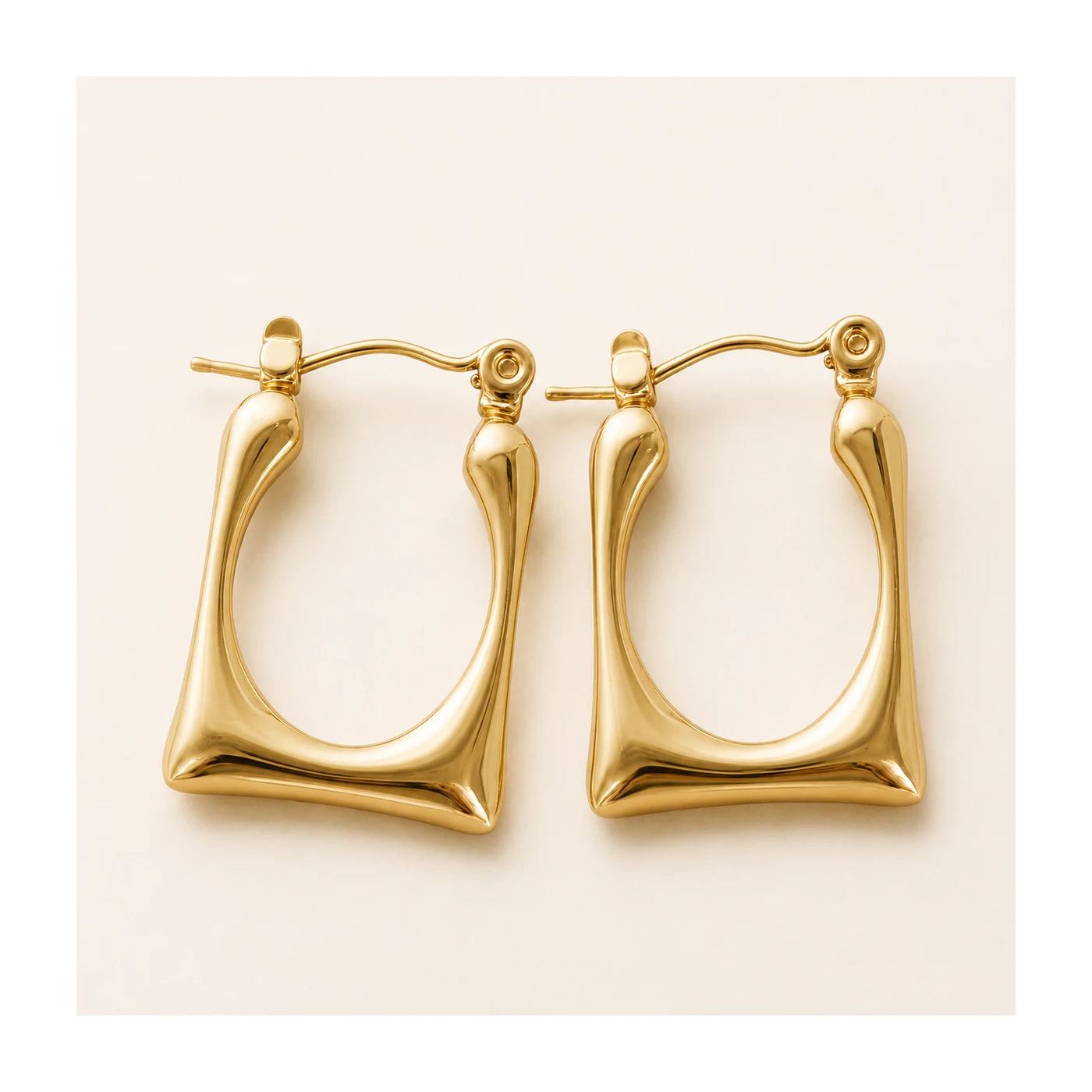 Geometric Square Hoop Earrings