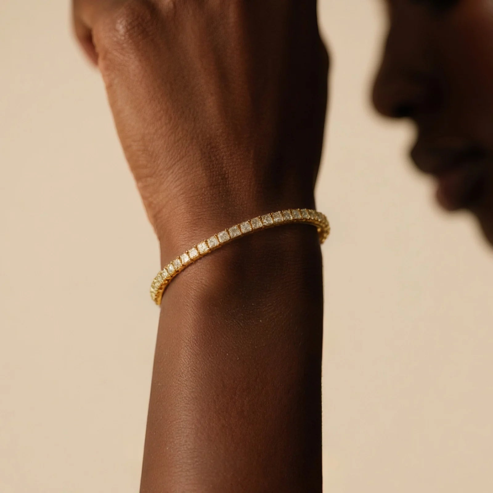 Gold CZ Tennis Bracelet lifestyle image