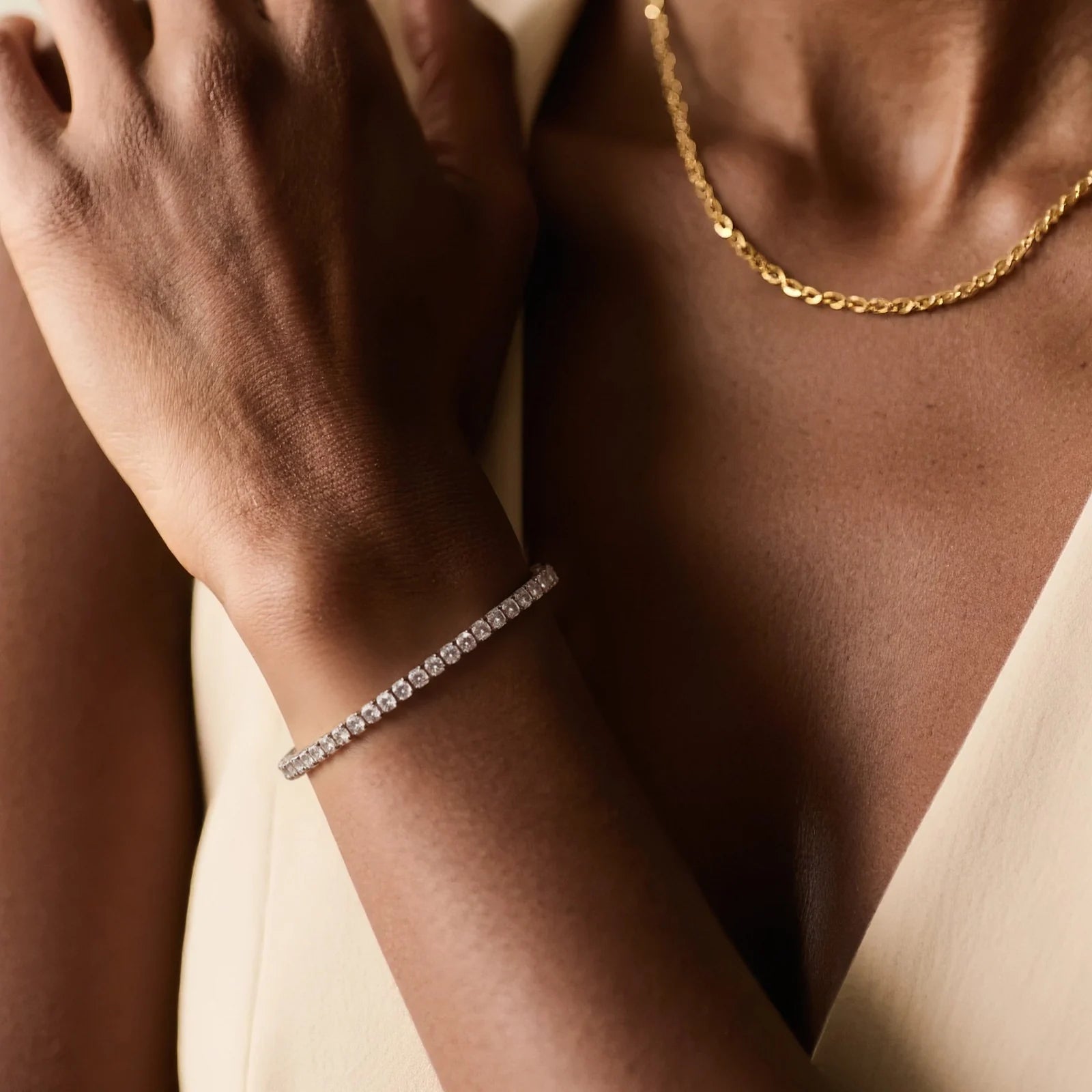 Silver CZ Tennis Bracelet lifestyle image