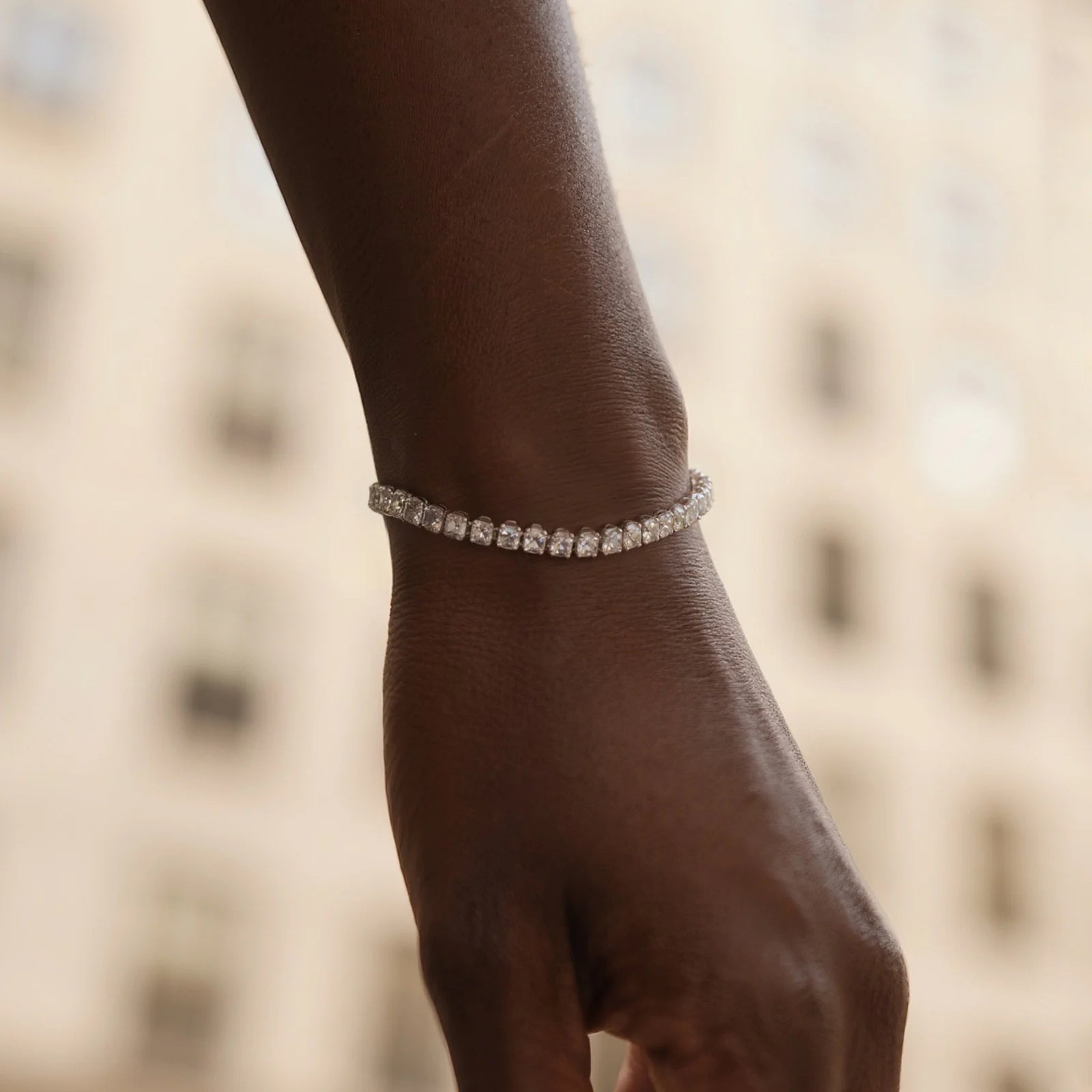 Silver CZ Tennis Bracelet lifestyle image