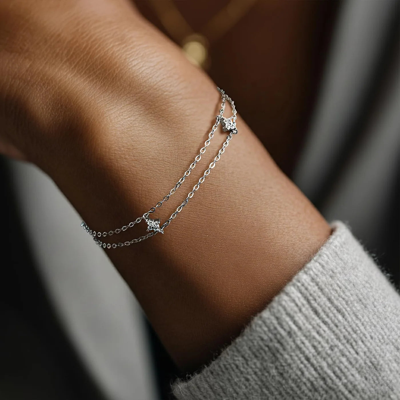 S925 Star Double Layer Bracelet lifestyle image