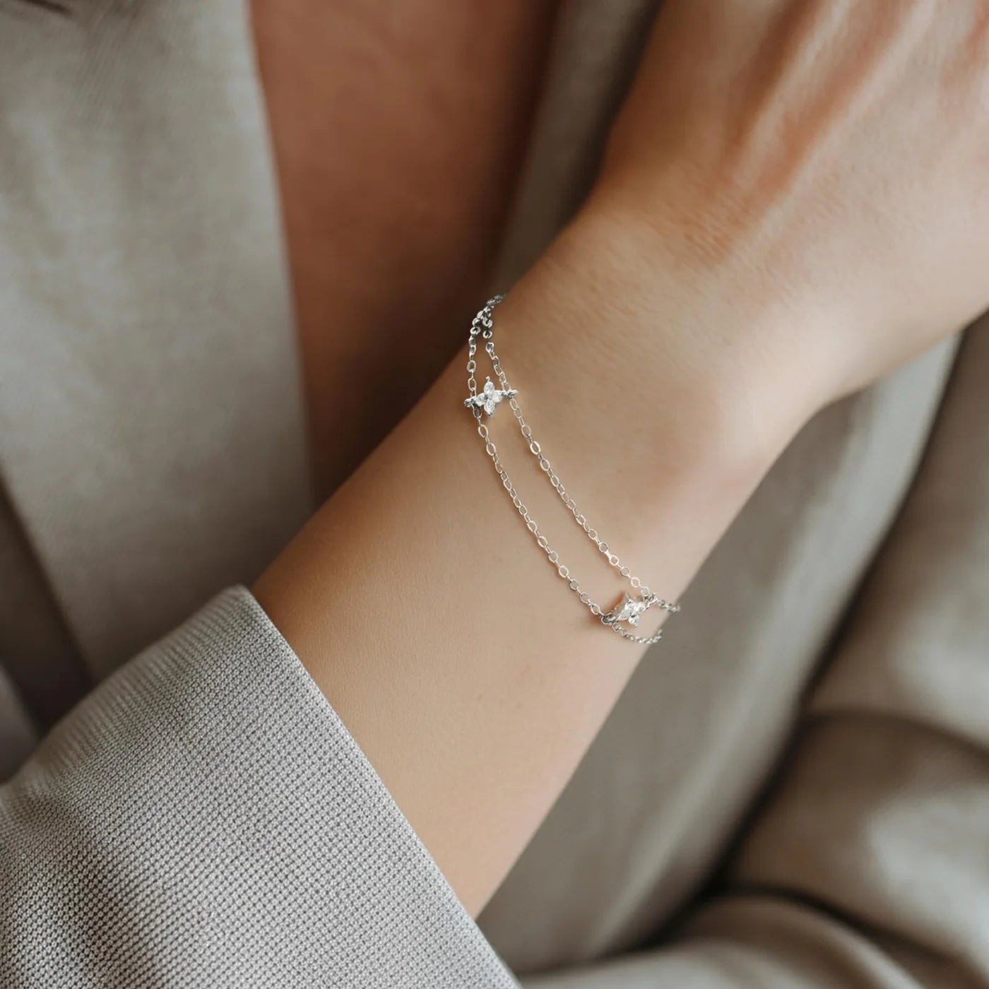 S925 Star Double Layer Bracelet lifestyle image