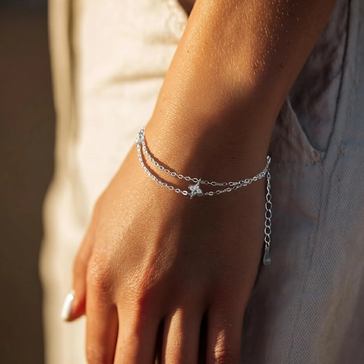 S925 Star Double Layer Bracelet lifestyle image
