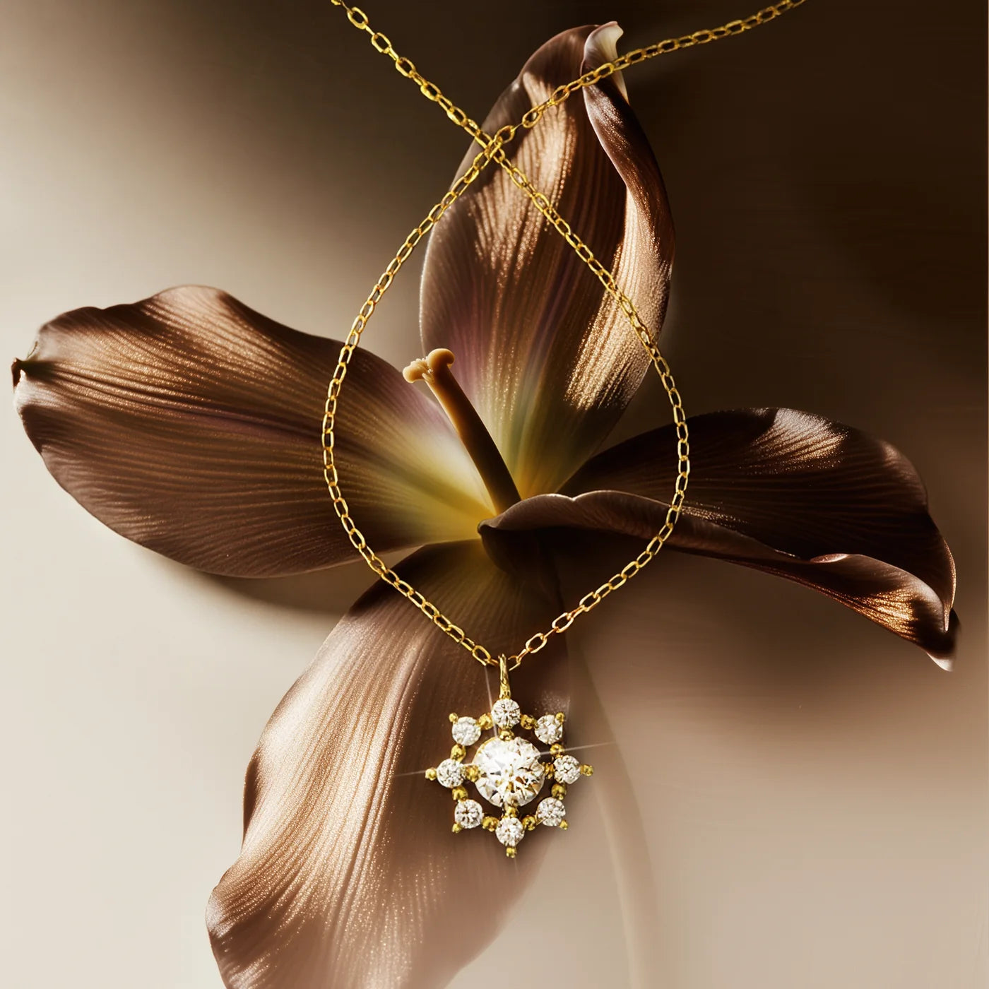 S925 Sunflower Pendant Necklace lifestyle image