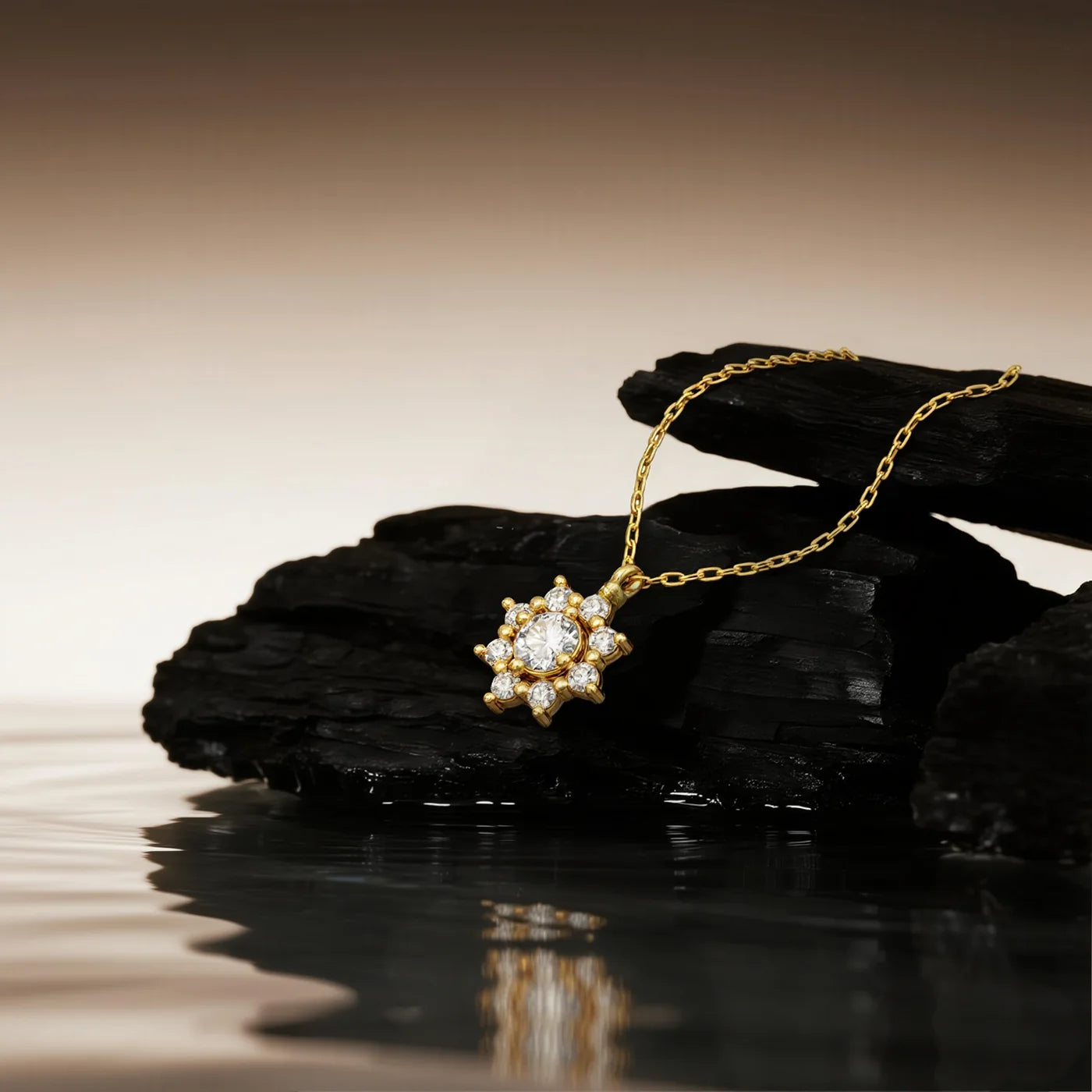 S925 Sunflower Pendant Necklace lifestyle image