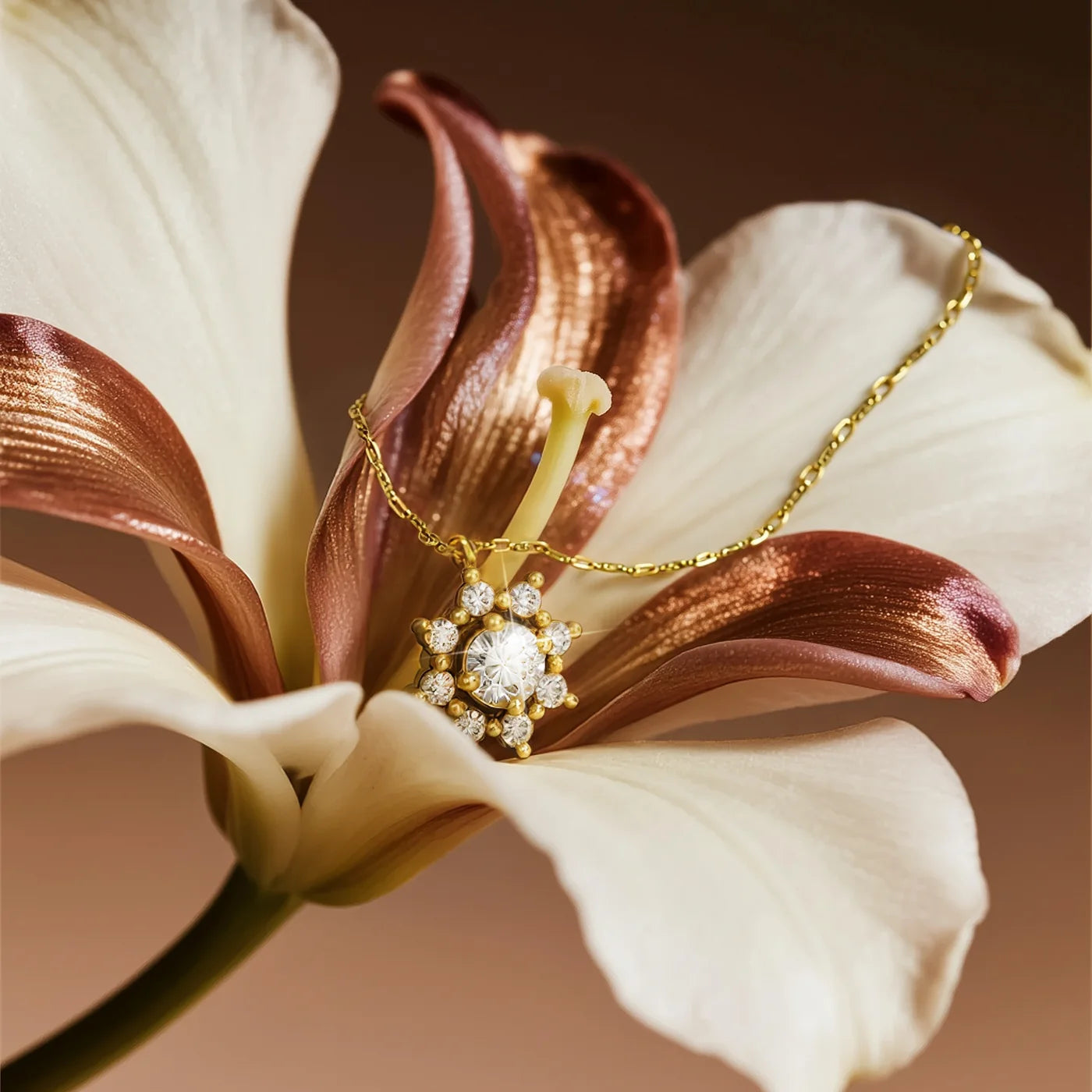 S925 Sunflower Pendant Necklace lifestyle image