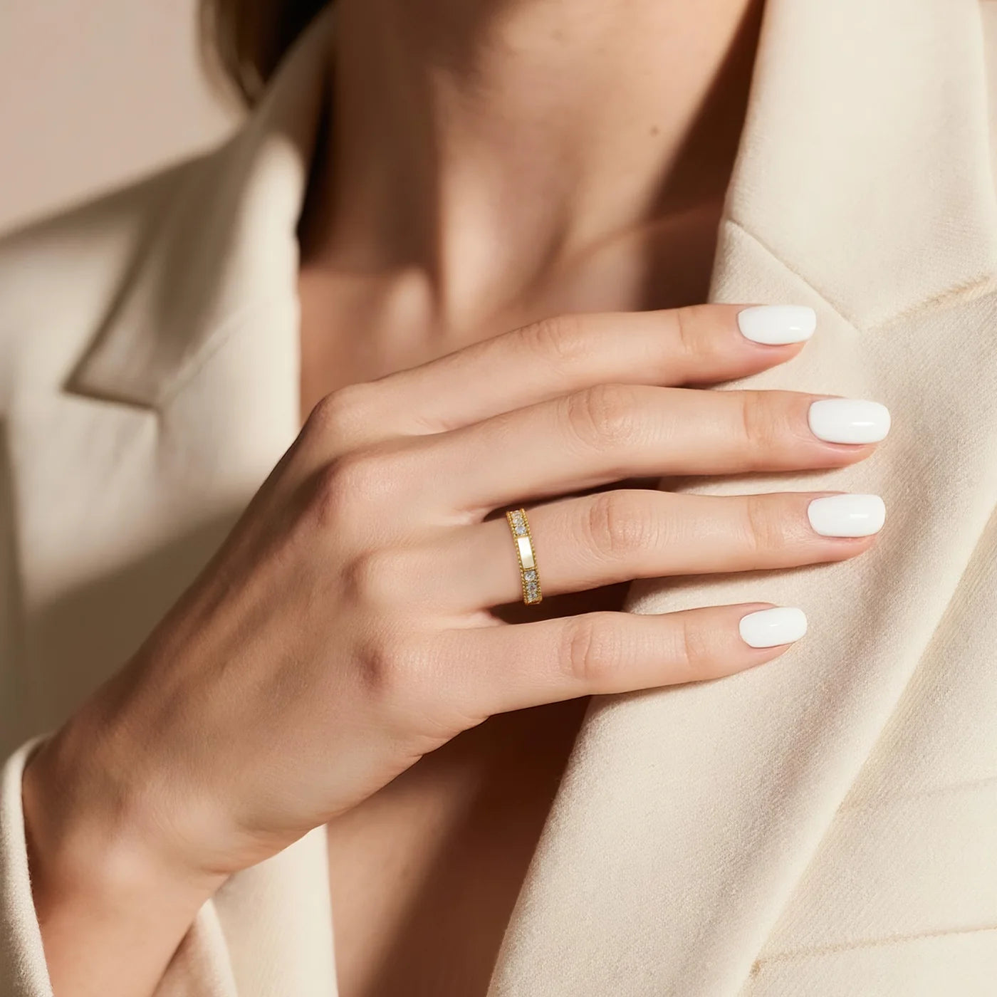 Gold Shell Open Ring lifestyle image