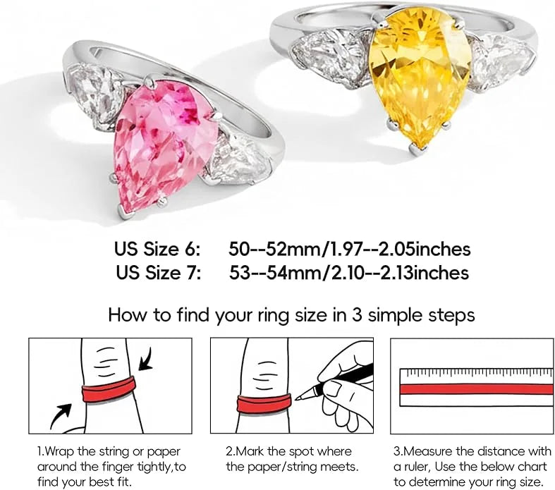 Pink Pear-Cut Promise Ring lifestyle image