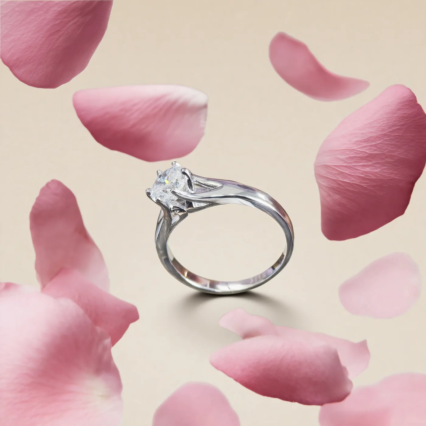 Classic CZ Solitaire Ring lifestyle image