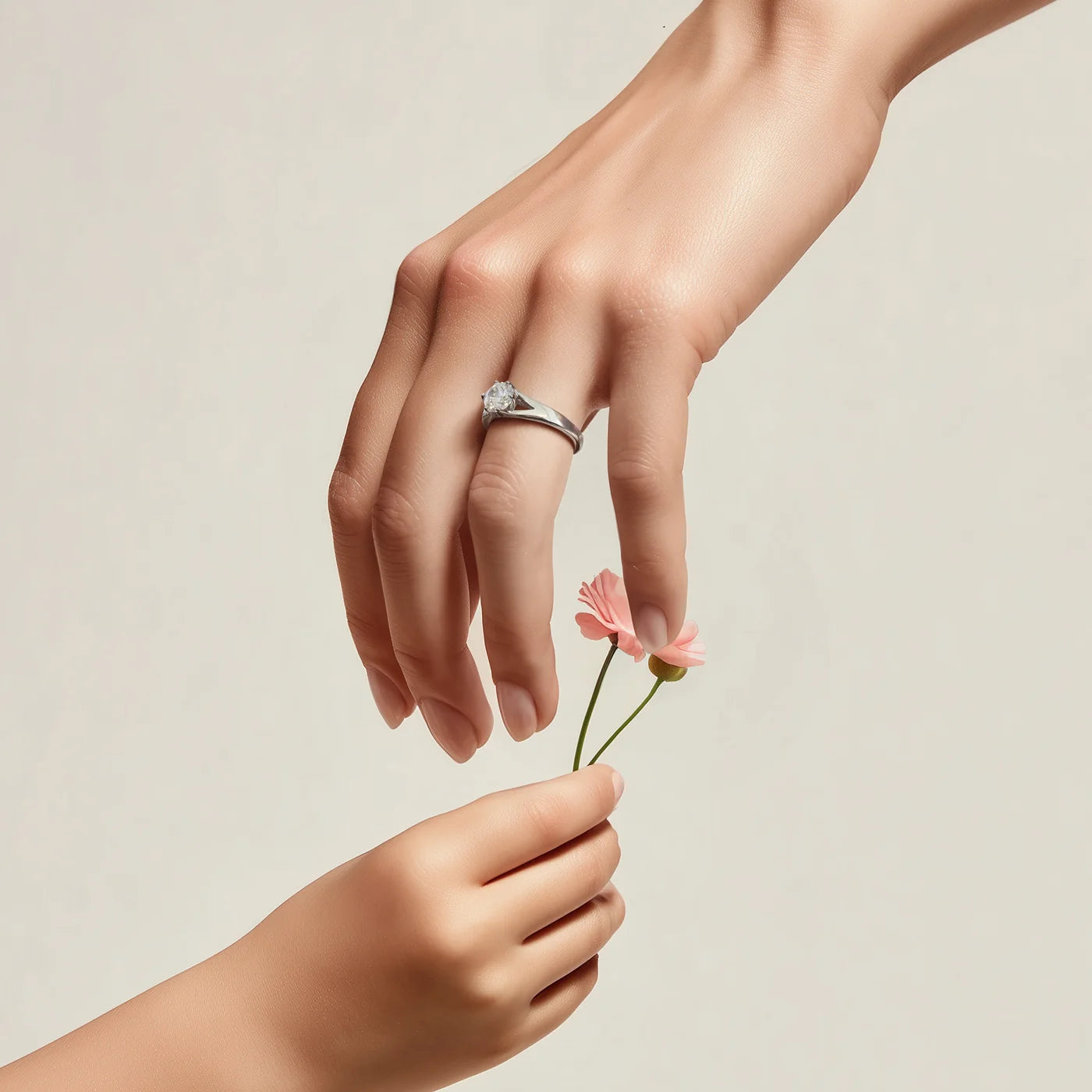 Classic CZ Solitaire Ring lifestyle image