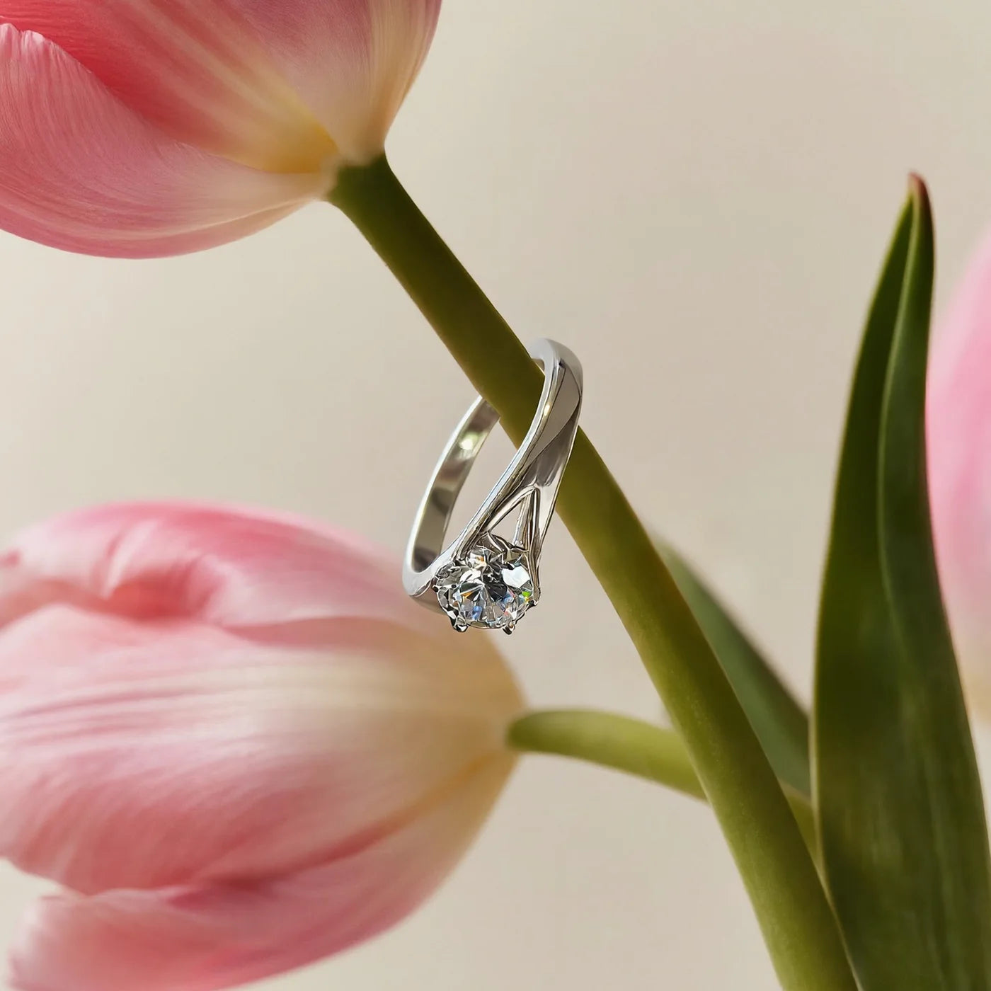 Classic CZ Solitaire Ring lifestyle image