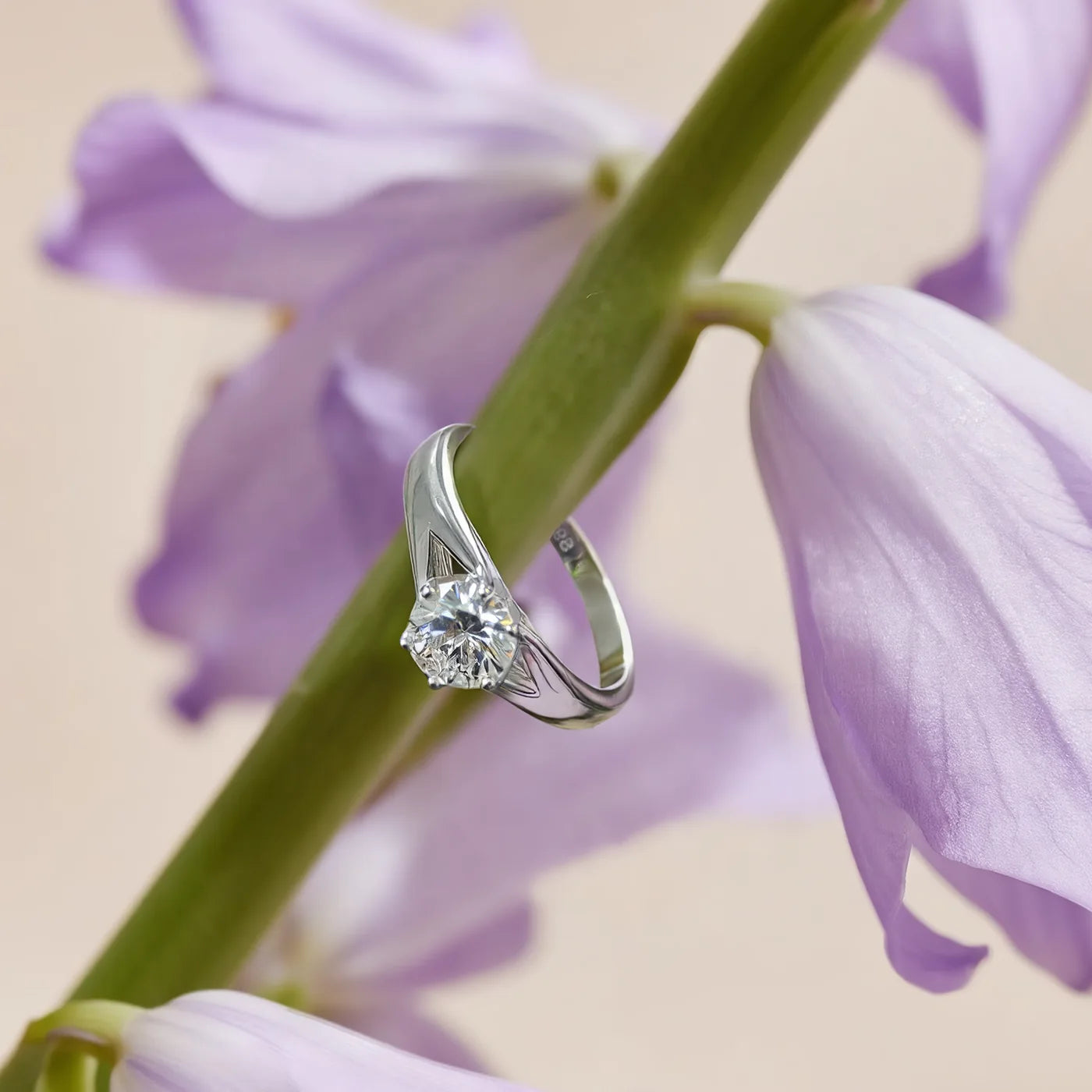Classic CZ Solitaire Ring lifestyle image