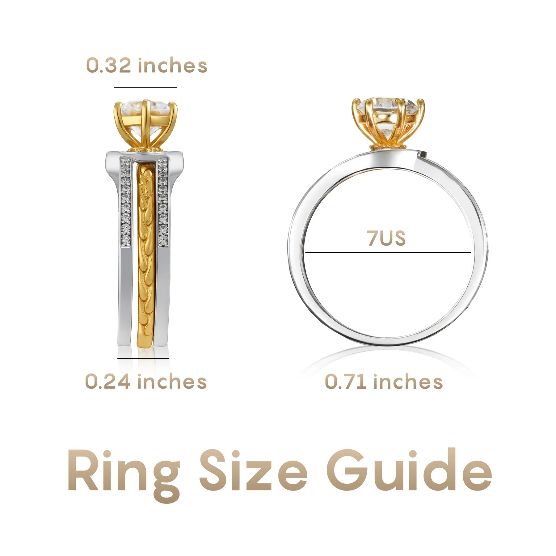 Two-Tone CZ Ring Set lifestyle image
