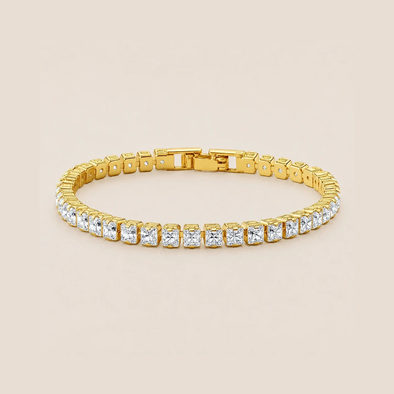 Gold CZ Tennis Bracelet