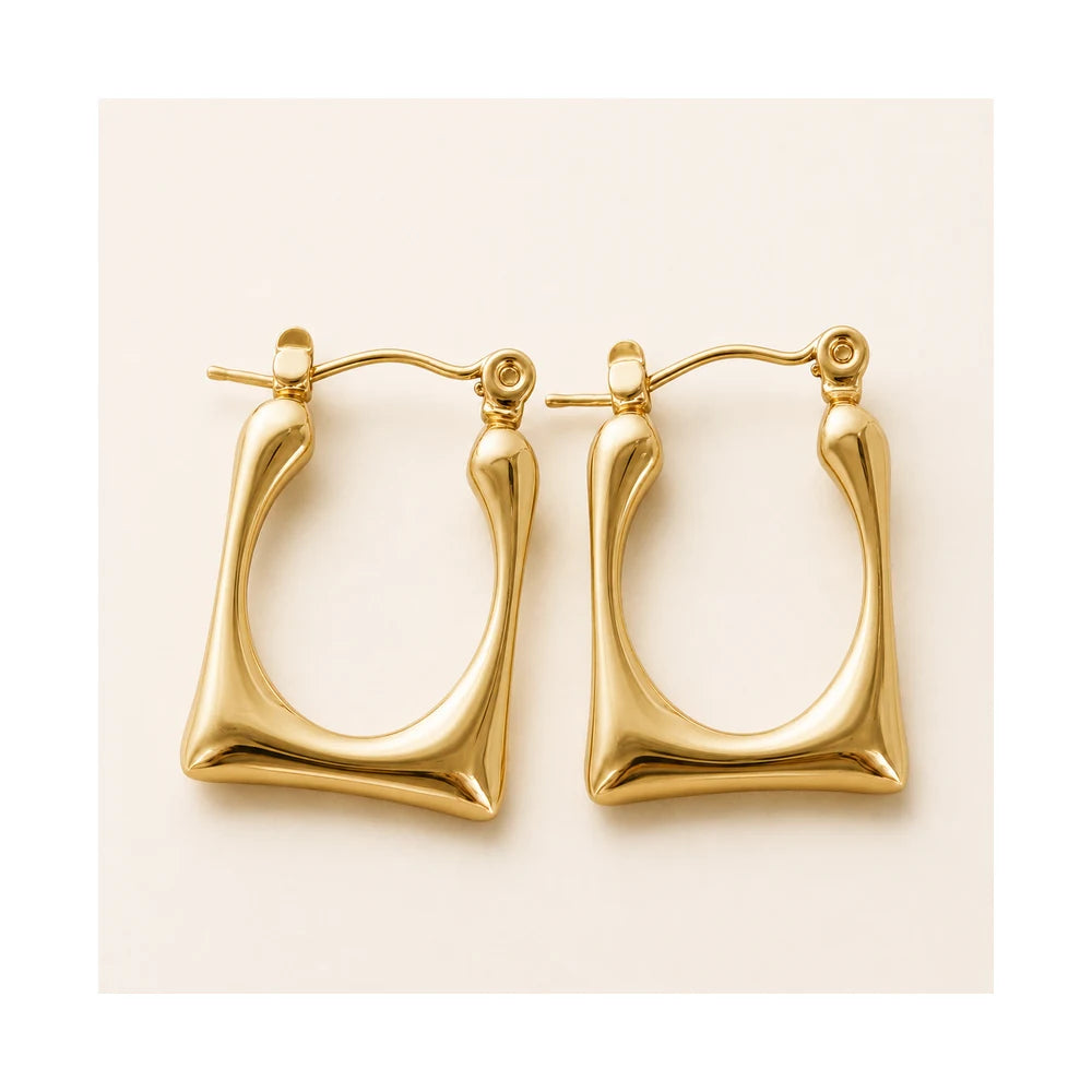 Geometric Square Hoop Earrings