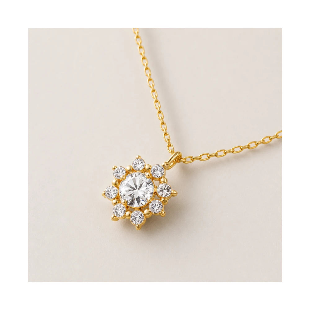 S925 Sunflower Pendant Necklace
