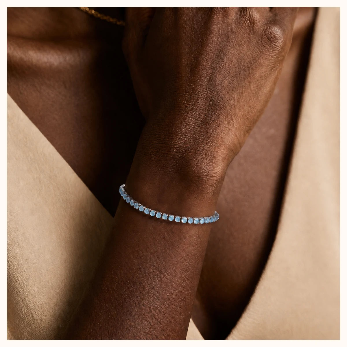 Blue CZ Tennis Bracelet alternate view