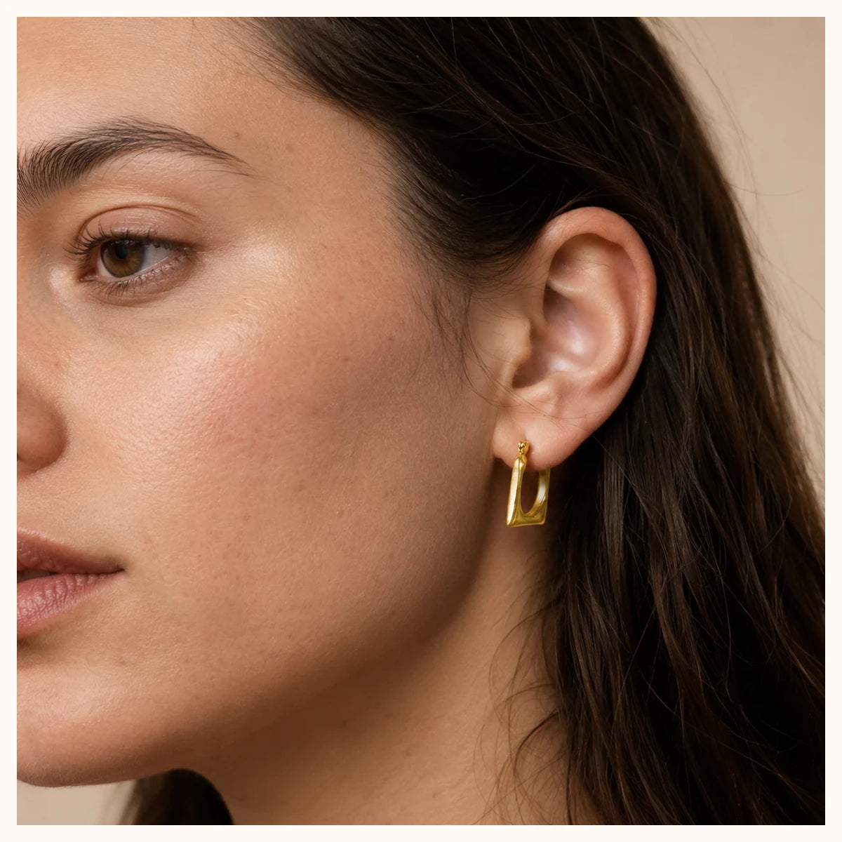 Geometric Square Hoop Earrings alternate view