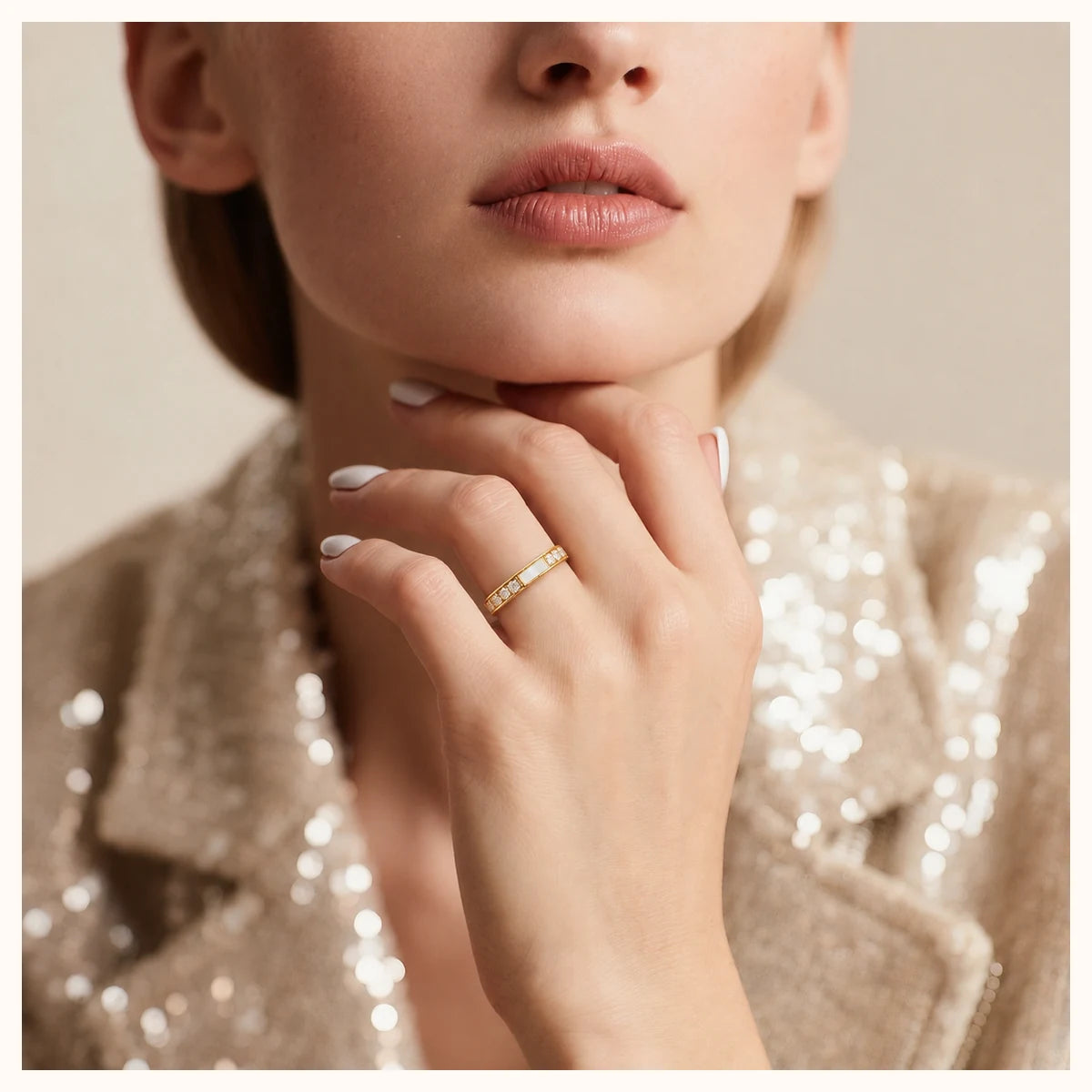 Gold Shell Open Ring alternate view